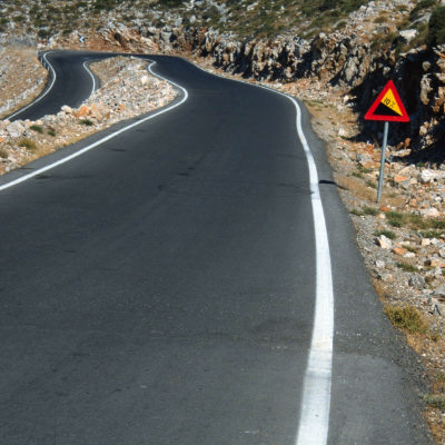 Hairpin bend, Crete, 1999