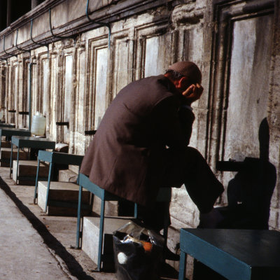 Outside a mosque, Istanbul, 1990
