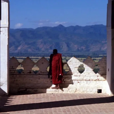 A monk on Mandalay Hill