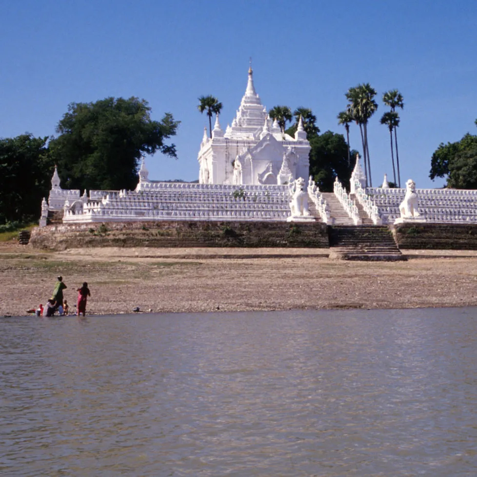 Settawya Pagoda, Mingun, from the River Irrawaddy