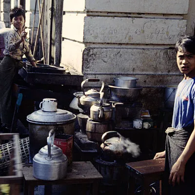 Tea sellers, Yangon