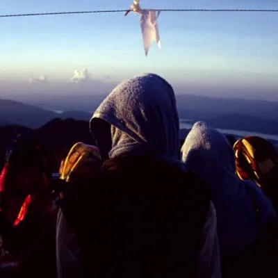 Watching the sunrise, Adam's Peak